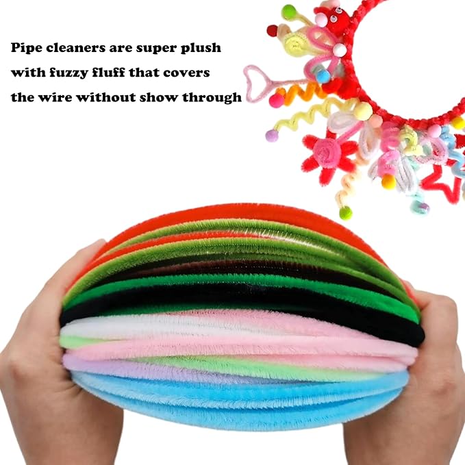 8mm Pipe Cleaner Plain 100pcs (Light Pink)