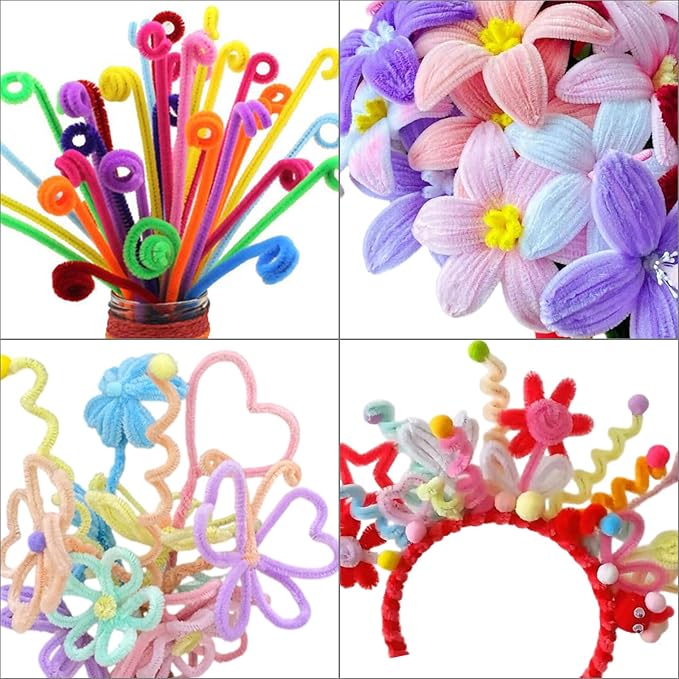 8mm Pipe Cleaner Plain 100pcs (Light Pink)