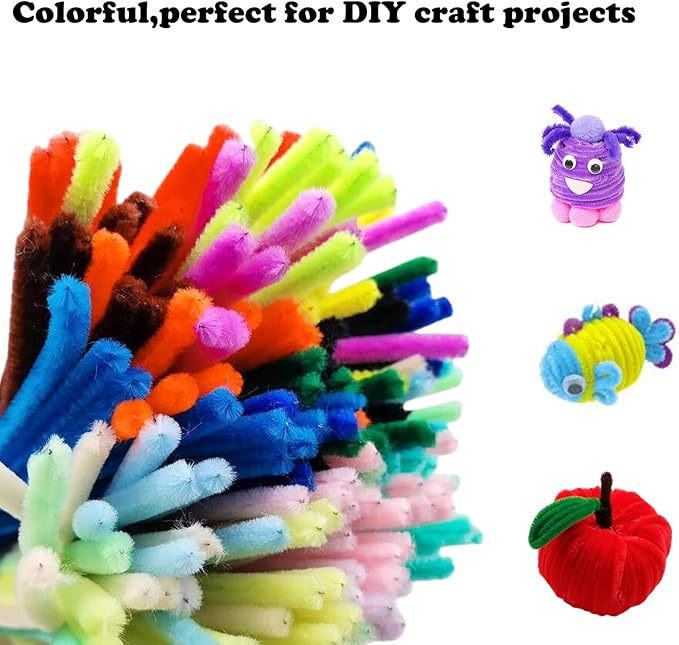 8mm Pipe Cleaner Plain 100pcs (Light Pink)