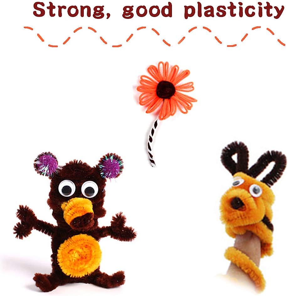 8mm Pipe Cleaner Plain 100pcs (Dark Brown)