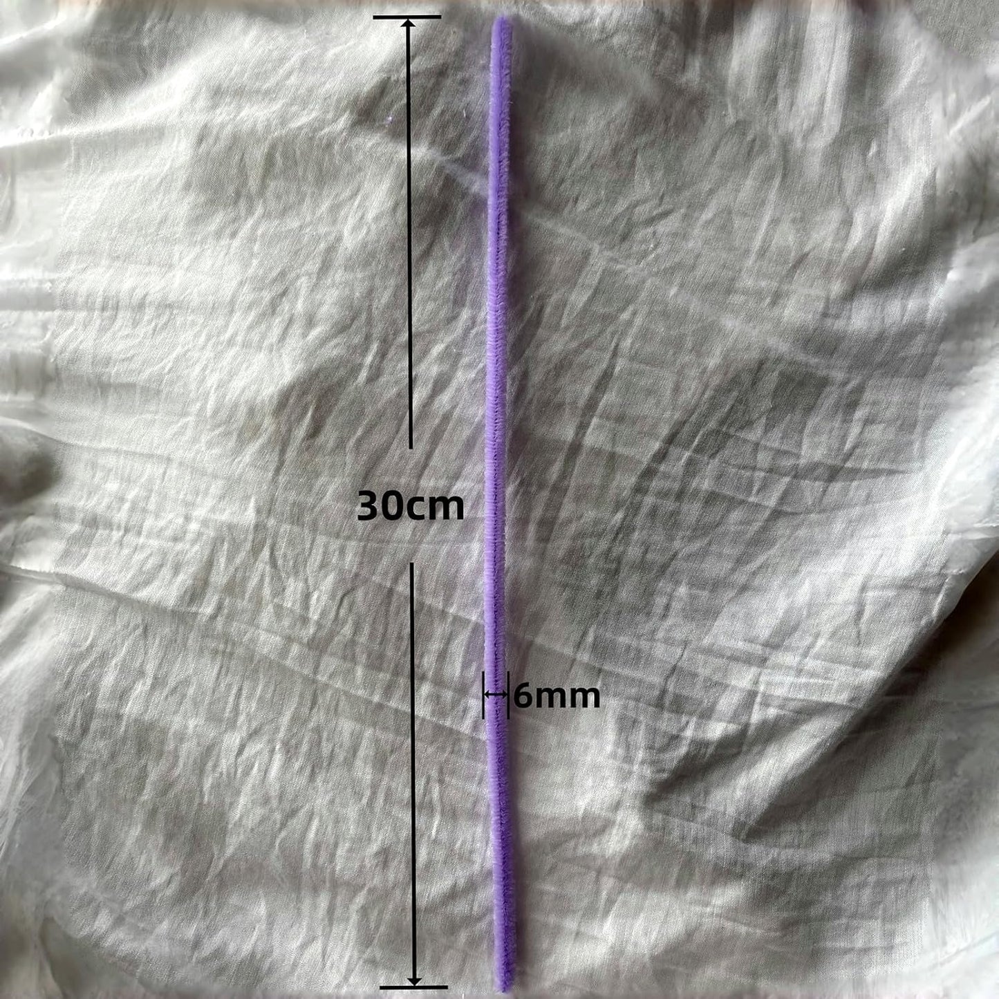 8mm Pipe Cleaner Plain 100pcs (Purple)