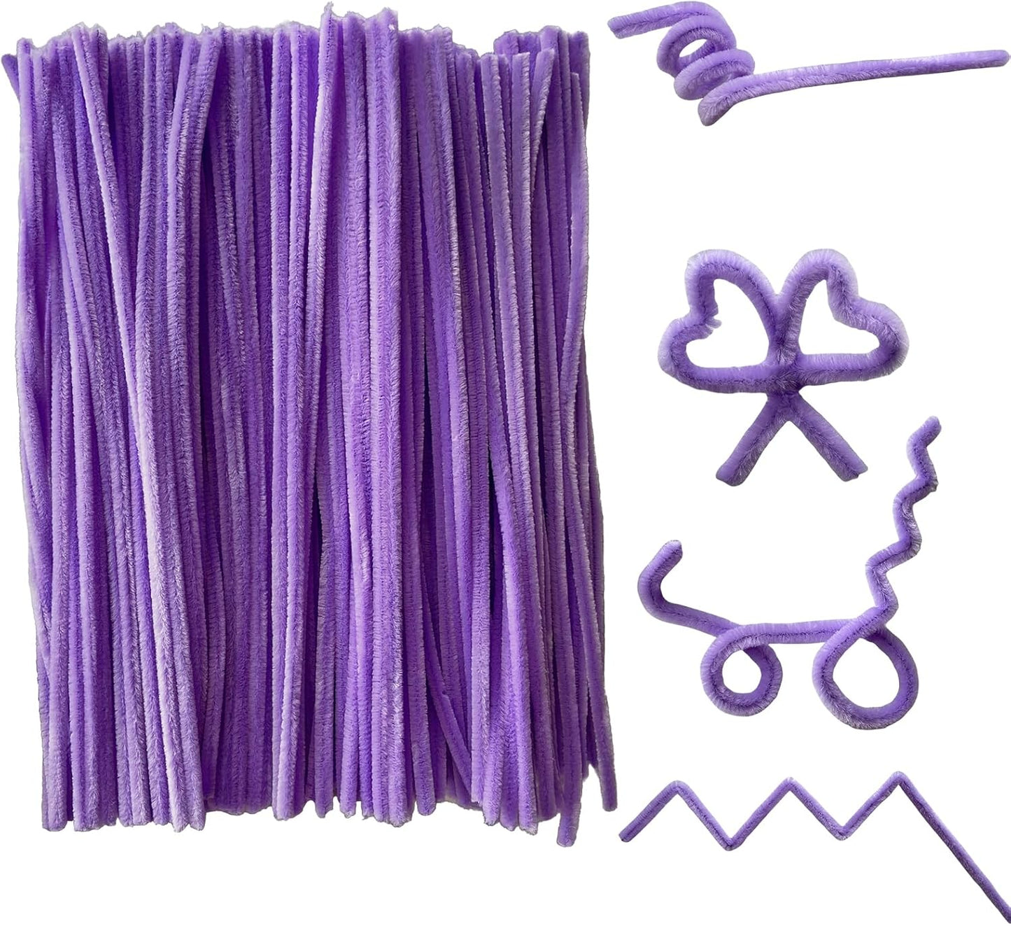 8mm Pipe Cleaner Plain 100pcs (Purple)