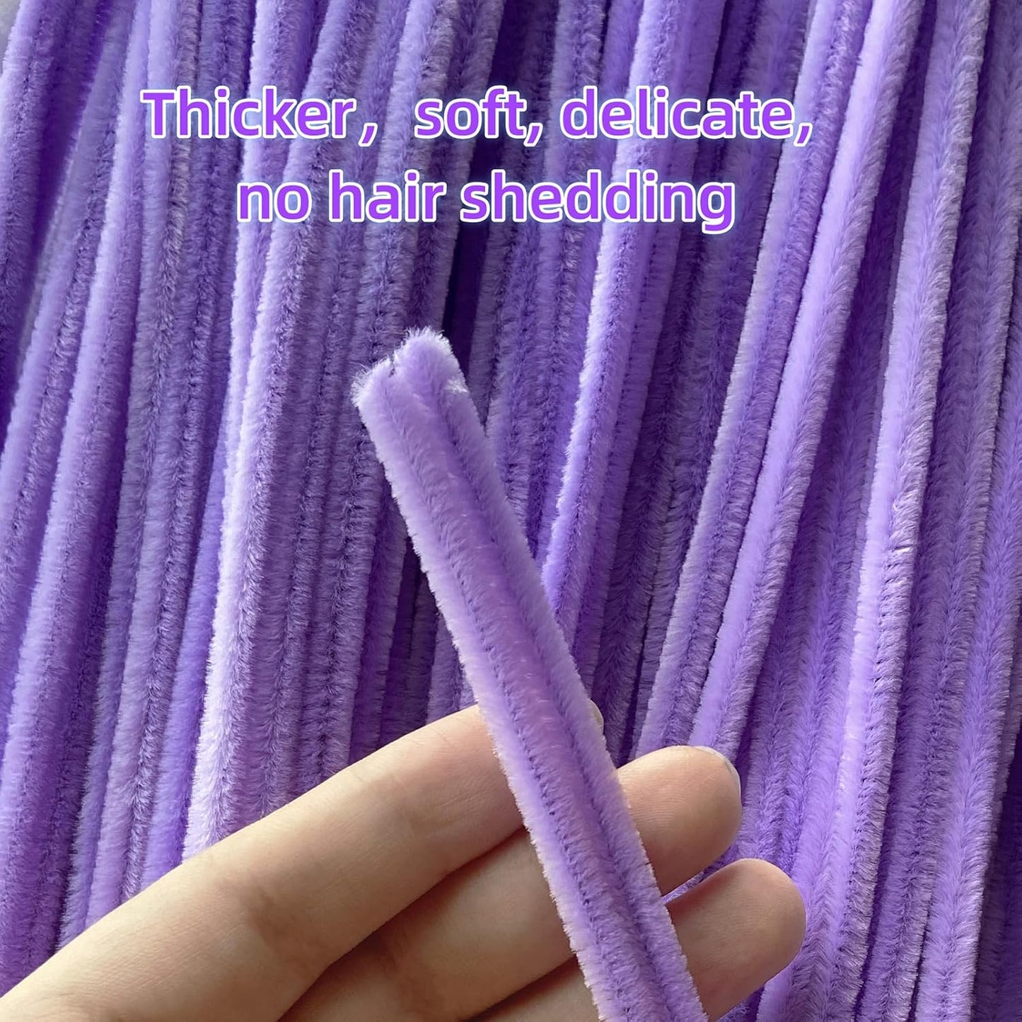 8mm Pipe Cleaner Plain 100pcs (Purple)